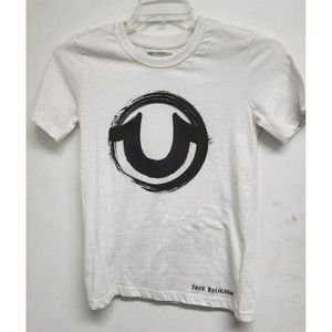 True Religion Boys Size Medium White Graphic T-Shirt